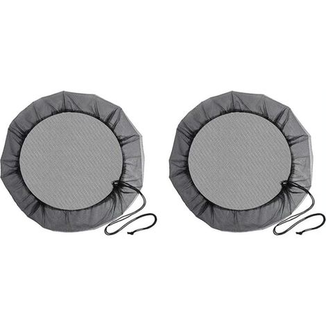Filet de Baril de Pluie, 2 Pièces Filet de Protection avec Cordon de Serrage, Couverture Anti-Moustique & Animaux pour Récupérateur deau de Pluie (Diamètre 95 cm) (1/5)