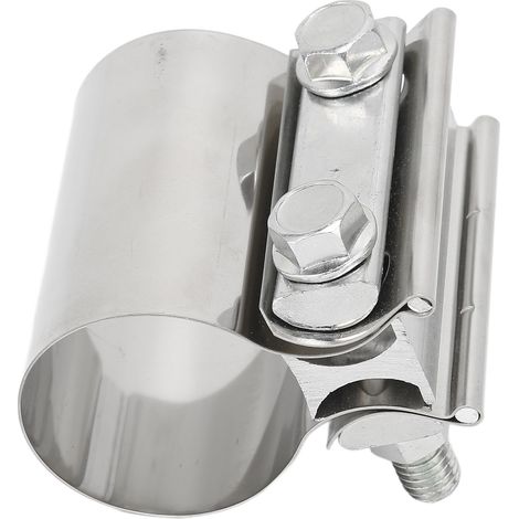 Collier de serrage universel pour échappement, acier inoxydable, joint bout à bout, pour silencieux, tuyaux de descente, collecteurs, 2 pouces/5,08 cm (1/5)