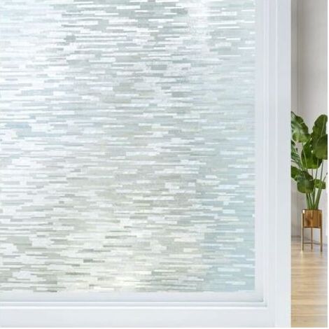 1 Film électrostatique pour fenêtre, opaque, bloque UV, décoratif, pour maison et bureau, 44,5 x 200 cm (1/4)