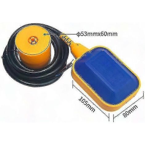 Interrupteur à flotteur 220V 4A, contrôleur automatique de niveau d'eau pour pompe de réservoir, câble de 2 mètres inclus, régulateur de niveau fiable. (1/5)