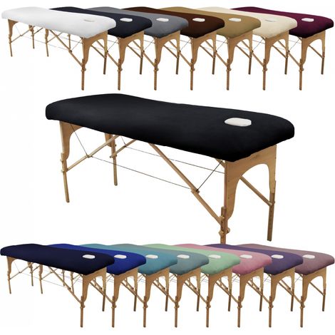 Drap housse de protection en éponge pour table de massage - Noir - Vivezen