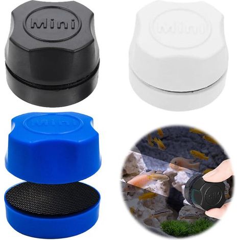 3x Magnete galleggiante per la rimozione delle alghe, magnete per acquario in vetro, adatto ad acquari con vetro fino a 6 mm di spessore, per una pulizia impeccabile del vetro dell'acquario. (1/5)