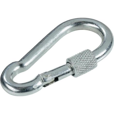 ORECA - 1 MOSCHETTONE DI SICUREZZA CON CHIUSURA CON GHIERA IN INOX 10X100