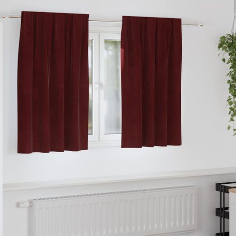 Verdunkelungsvorhänge 2 pcs Weinrot 140 x 140 cm Samt