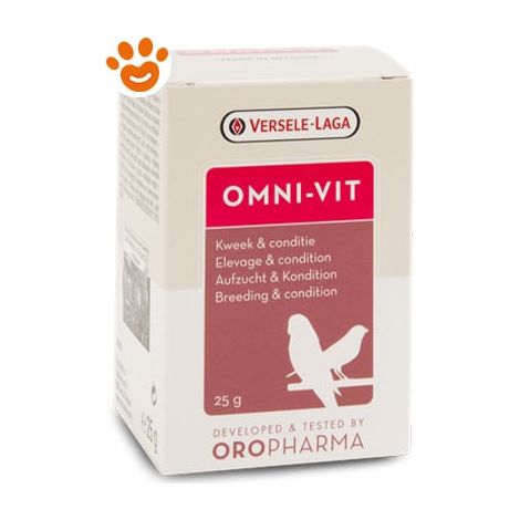 Versele Laga Oropharma Omni-Vit per Uccelli - Confezione 25 Gr -