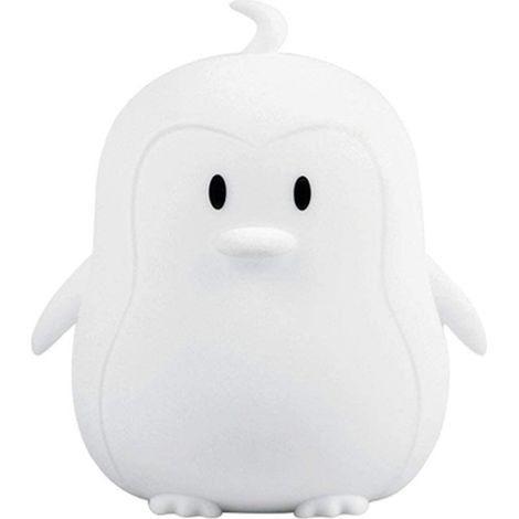 Lampara Nocturna Penguin - Luz LED con Control Remoto y Cambio de Color - Batería Recargable Integrada - Silicona Libre de BPA - 1 Unidad (1/5)