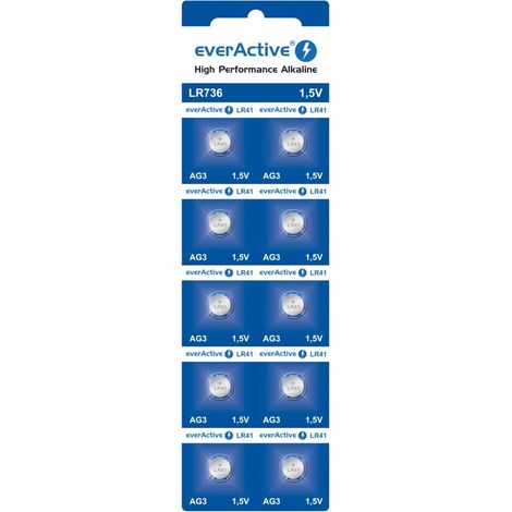 Bateria everActive Alkaline G3 LR736 blister 10 pz.