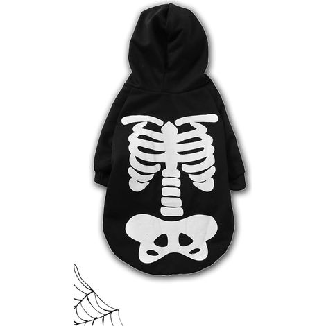 Squelette-Kostüm für Gesellschaftstiere, Halloween-Hundekostüme, Squelette-Halloween-Kostüm für Hunde, für Cosplay-Gesellschaftstiere (1/4)