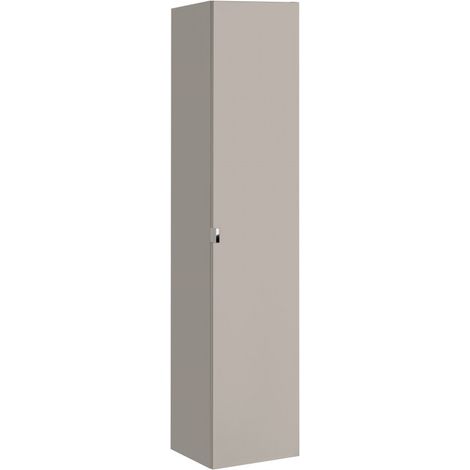 Armoire de rangement de salle de bain en bois - Taupe - H 160 x L 35 x P 33 cm - Rosario Taupe - Livraison gratuite (1/5)