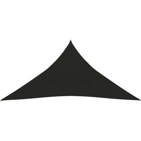 Voile toile d'ombrage parasol 160 g/m² 3 x 3 x 3 m PEHD noir (1/5)