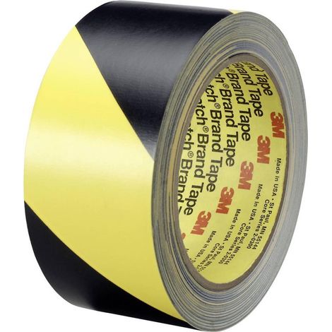 3M 5702 Cinta adhesiva negra y amarilla 5 cm x 33 m