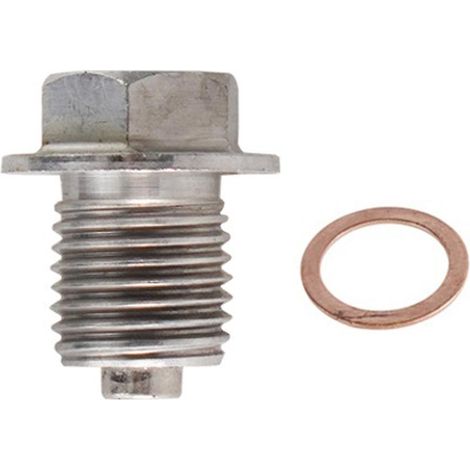 M121,25 Magnetische Ölablassschraube, Edelstahl-Ölablassschraube mit Kupferdichtung, Autoteil