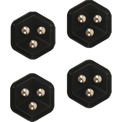 Schwarze Lenkrollen (4 Stück), Teigrollen, Universal-Lenkrollen, Lenkrollen für Möbel, kleine selbstklebende Lenkrollen für Kisten (1/3)