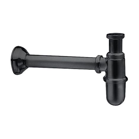 Siphon Bouteille Pour Lavabo Chrome Noir Brosse Robinetterie VIDAGES - CRISTINA ONDYNA AC36675 (1/2)