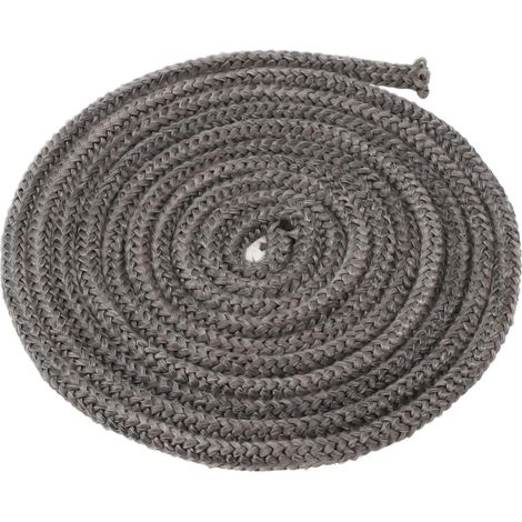 Corda antincendio per stufe a legna, kit corda nera 8 mm x 3 m, 12 mm x 2 m, striscia sigillante autoadesiva per stufa, camino, porta del forno (8 mm x 3 m)