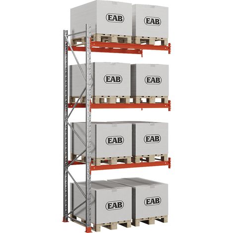 FRANKEL kaiserkraft, Rayonnage à palettes, galvanisé/orange, h