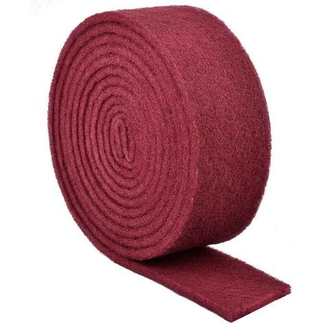 5m×10cm Rouleau de Papier Abrasif Réutilisable Grain 320-400, Toile Abrasive Non Tissée, Éponge Abrasive Tissu Abrasif non Tissé, Tampons Abrasifs non Tissés pour Polissage du Bois et Métal (1/5)