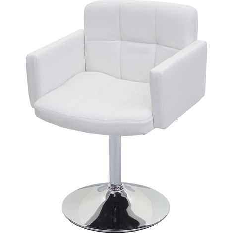 Silla de comedor giratoria en PVC blanco esquinas redondeadas y cantos fijos altura 040006283 (1/5)