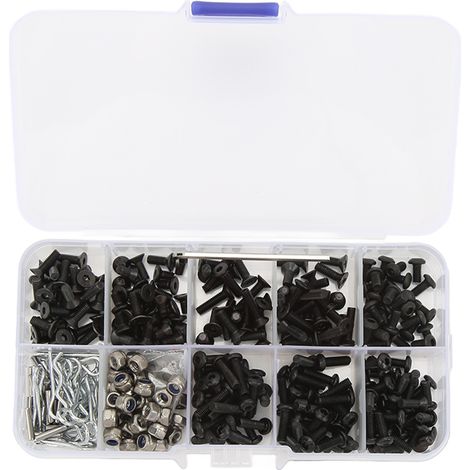 Kit 361 vis inoxydables pour voiture RC universelle, ensemble de boulons de rechange pour modèles 1/8 et 1/10, pièces de mise à niveau en acier durable (1/5)