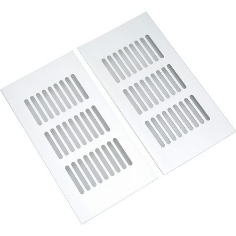 Convient aux hottes de ventilation en aluminium de 80 x 150 mm, idéal pour les armoires de camping-car, argenté, antirouille. (1/2)
