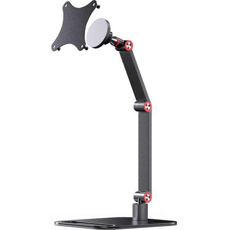 Portable Monitor Stand with Magnetic Quick Release, Foldable VESA 75x75 Mount for 10-18.5 inch Monitors (1/5)