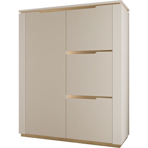 Commode Comfivo Ovitas I , Tiroirs et portes, Nombre de tiroirs: 3, 131x106x40cm