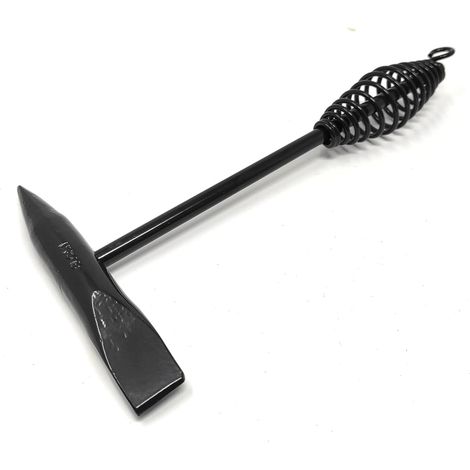 Pica de soldadura profesional 500gr para retirar escoria de soldadura a modo de martillo con punta o cincel, fabricada íntegramente en acero macizo con tratamiento térmico (1/5)
