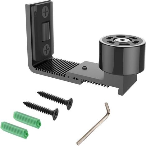 1Pcs Guide de sol, Acier carbone, Rouleaux réglables, Nylon silencieux, Pour porte coulissante (1/5)