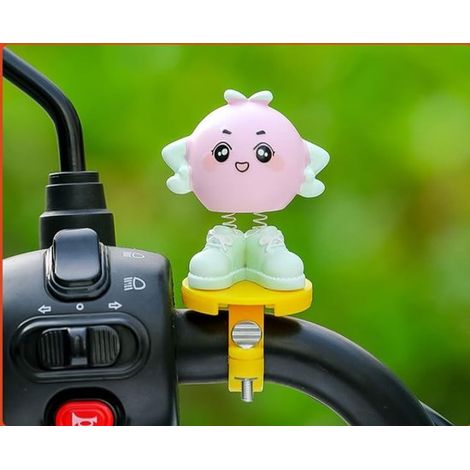 Bambola a forma di personaggio dei cartoni animati che oscilla su una molla, ornamento per auto elettrica, accessori per bicicletta, accessori per ciclismo (1 pezzo) (1/5)