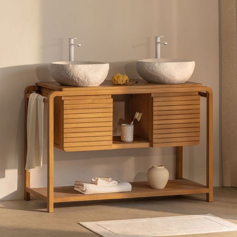 Ensemble de meuble de salle de bain en bois de teck Bradley SKLUM (1/5)
