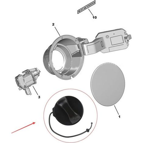 ABS-Tankdeckel – Ersatz für Peugeot 301 2008, 3008, 308, 408, 508 – Optimale Abdichtung und einfache Montage – 1609818980 (1/5)