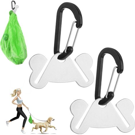 Porte Sacs à Déchets Métalliques, Support Mains Libres pour Sacs de Caca de Chien, Porte Sac pour Crottes, Support de Sac Poubelle (1/4)