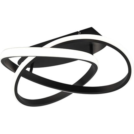Plafonnier moderne LED 18W noir 45cm Reality Course (1/5)