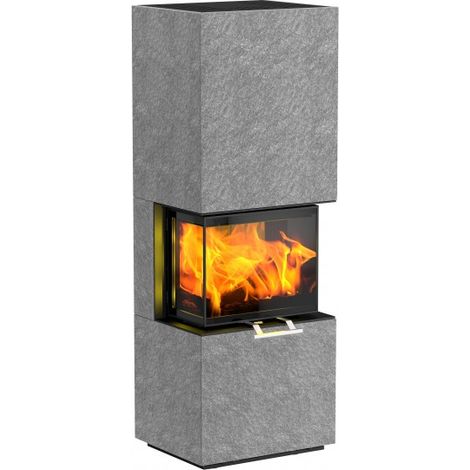 Olsberg Kaminofen OSORNO S 5,7 kW Ofen Kamin Holzofen Bausatz 'Naturstein/Serpentin' (1/2)
