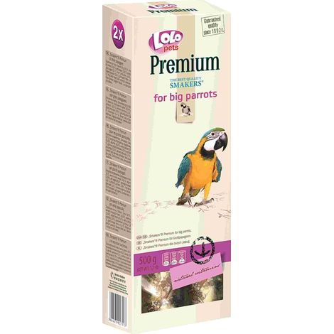 LoLo Pets, saveurs fruitées premium à l'écorce de cannelle, pour grands perroquets, 0,5 kg (1/3)