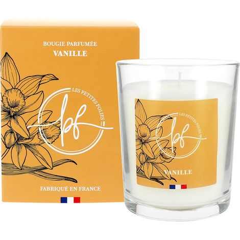 Duftkerze Vanille 180g mit Hülle - Les Petites Folies
