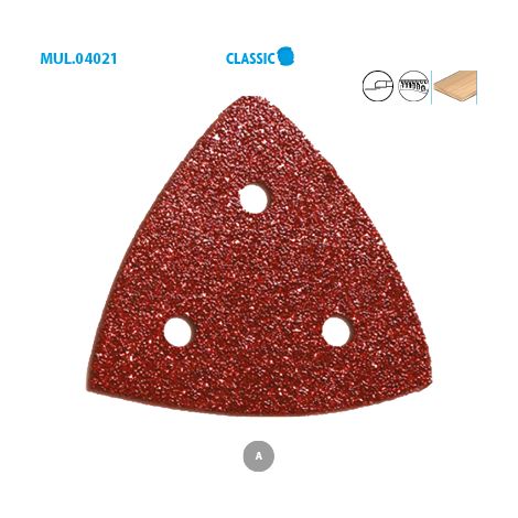 Leman - Lot de 10 patins triangulaires Velcro 80x80 mm GR 80 Corindon - 402110.02 (1/2)