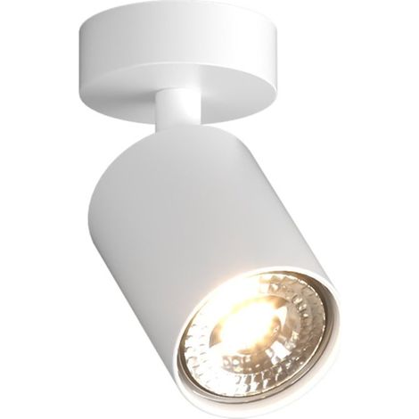 Spot top light kora 1208 1 bi gu10 led lampada parete soffitto moderna faretto bianco orientabile (1/5)