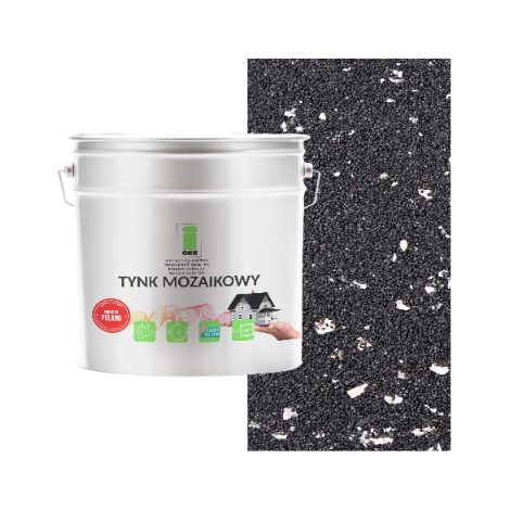 ENDUIT MOSAÏQUE EN RÉSINE AVEC MICA NOIR CLASSE 1 RÉSISTANT AU GEL 7Kg