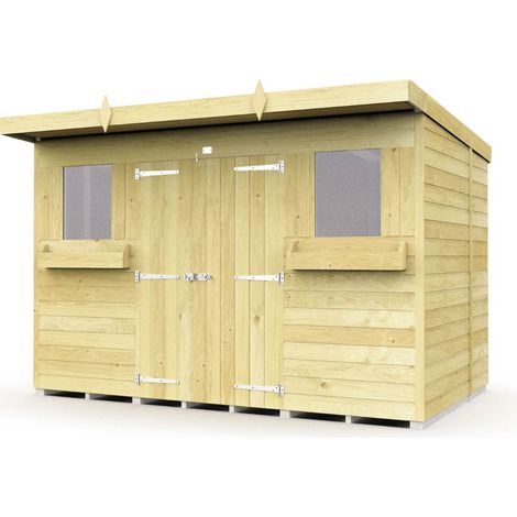10 x 8 Pent Summer Shed
