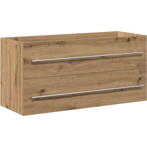 Mueble para lavabo de baño, roble artesanal, 100 x 38,5 x 48 cm, madera de ingeniería vidaXL (1/5)
