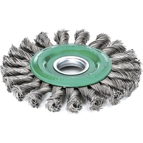 Brosse ronde en fil d’acier inoxydable. 472817 tressé  Leßmann