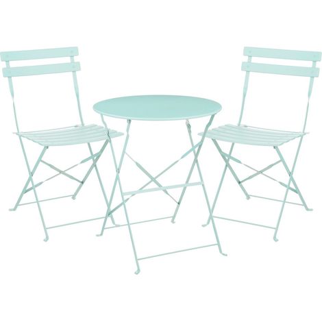Mica Decorations Ensemble bistro de jardin Vert clair H71xl60xL60cm (1/5)