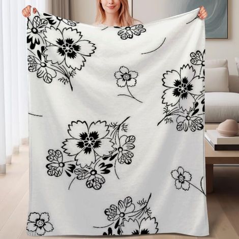 Couverture de lit en polaire douce et légère, chaude en microfibre polyester, jeté de printemps,6080 pouces (1/4)