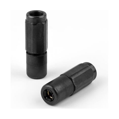 QORVA-2 Pièce Embout Pompe a Graisse, Accessoires Pompe a Graisse, Résistant à l'usure et à la Rouille, Déforme Pas Facilement, Compatible avec la Plupart des Types de Pistolets à Graisse