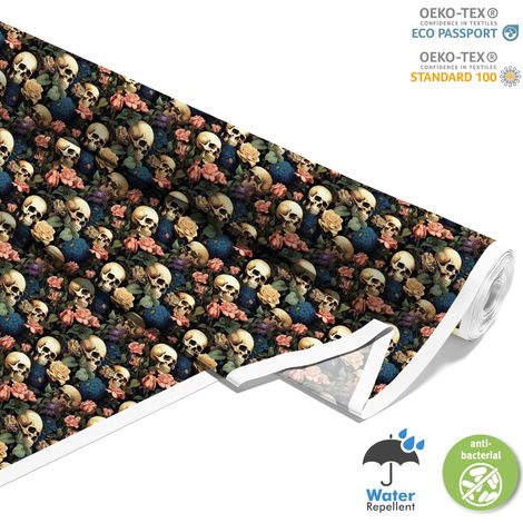 TISSUS DÉCORATIFS D'EXTÉRIEUR OXFORD - Motif Crâne I DX4053 (1/5)