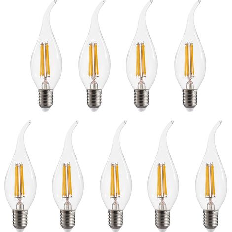 4-W-E14-LED-Lampe, warmweiß (2700 K), Vintage-Stil, entspricht 40 W, 9er-Packung (1/3)