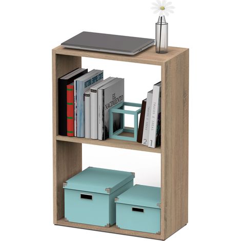 Briebe Nova Estantería Almacenaje Libros, Muebles Salón Oficina Modernos, Librería 75x50x24,5cm Habitación  Madera