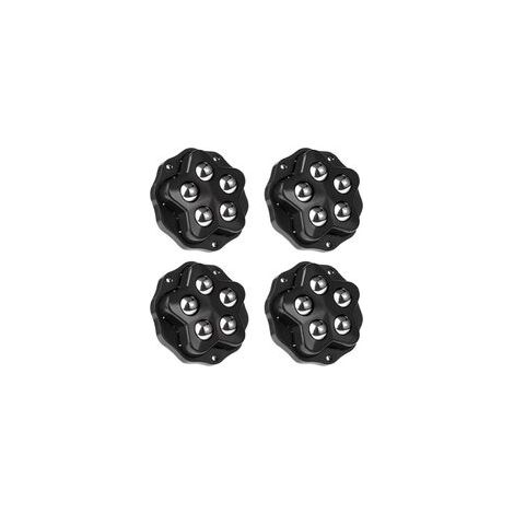 Lot de 4 roulettes universelles pivotantes à 360° pour meubles avec 5 billes en acier pour accessoires de table adhésifs (1/5)