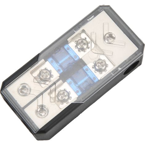 Boîtier porte-fusibles à 2 voies (1 entrée, 2 sorties) 60 A, bloc de distribution électrique universel pour voiture, yacht et amplificateur audio stéréo (1/5)